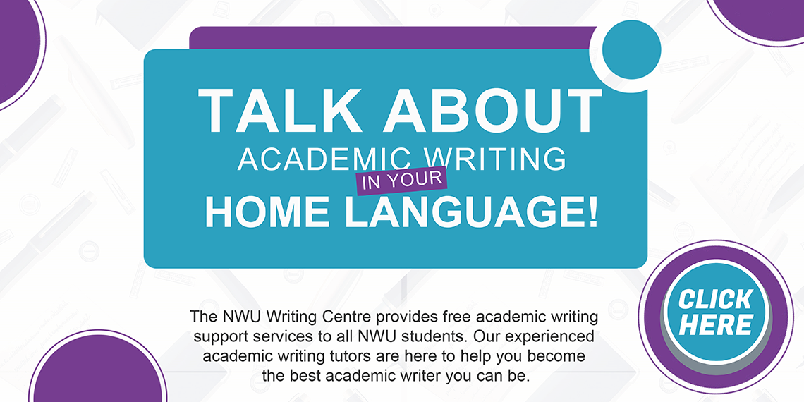 Click to register with the NWU Writing Centre
